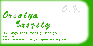 orsolya vaszily business card